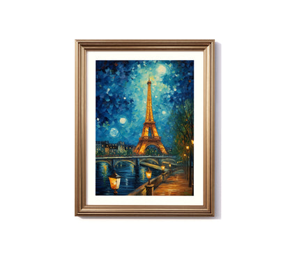 A Starry Night in France: Eiffel Sparkle