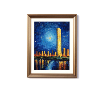 A Starry Night in Santiago: Gran Torre by Night