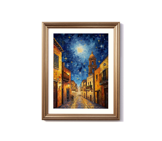 A Starry Night in Puebla: Streets of Light