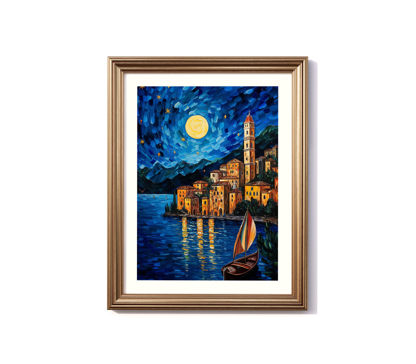 A Starry Night in Italy: Coastal Village