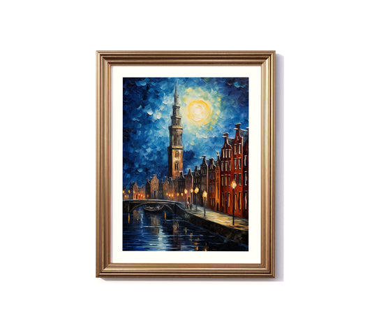 A Starry Night in Amsterdam: Dutch Canals