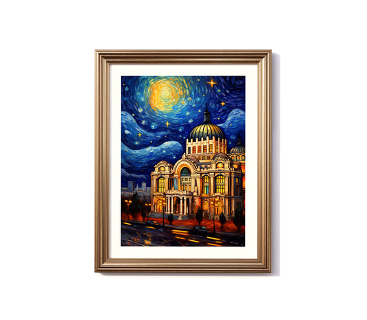 A Starry Night in Mexico City: Bellas Artes by Night