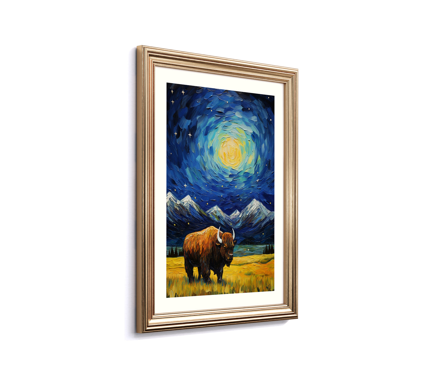 A Starry Night in Wyoming: Bison King