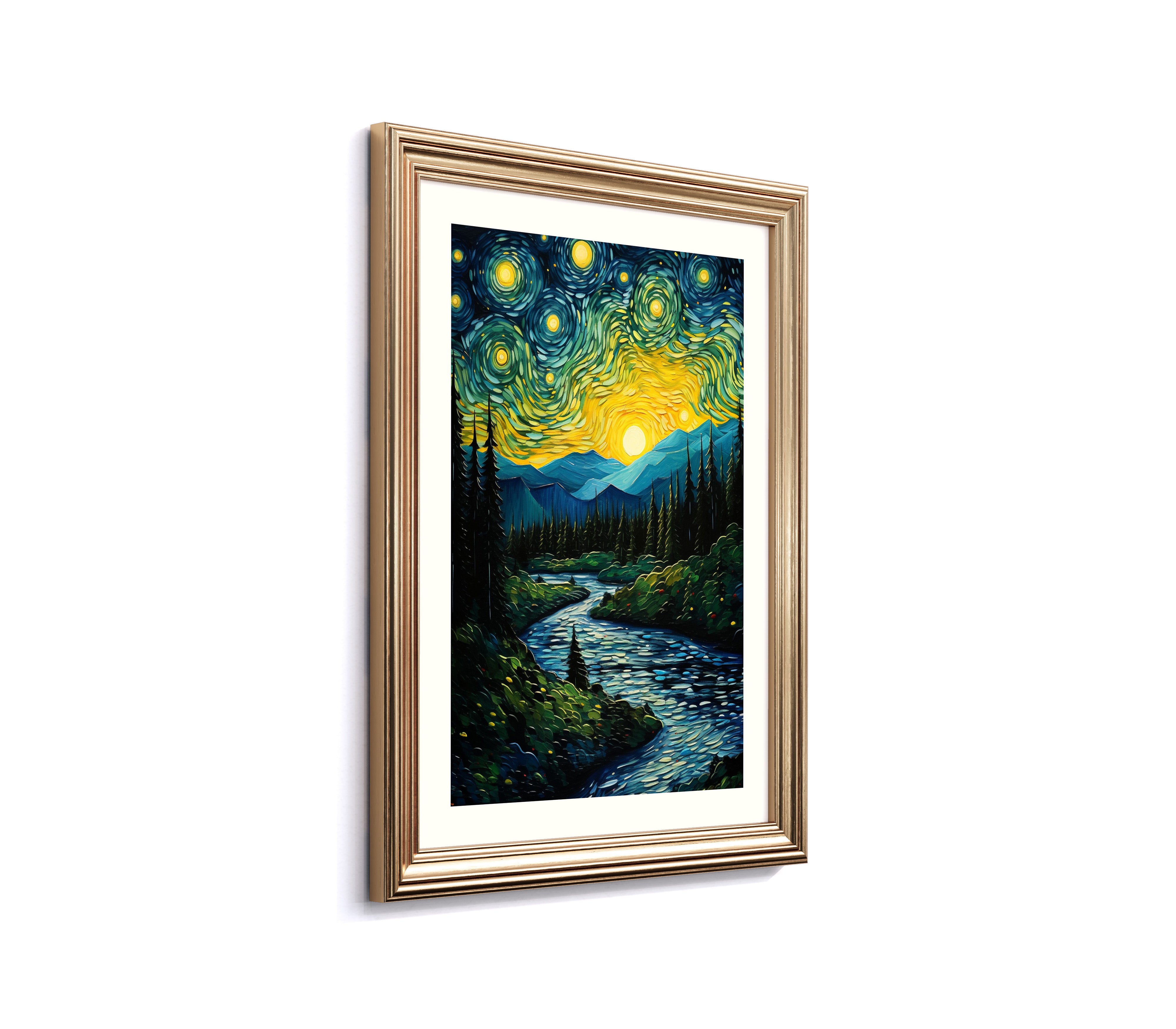 A Starry Night in Oregon: Green and Gold