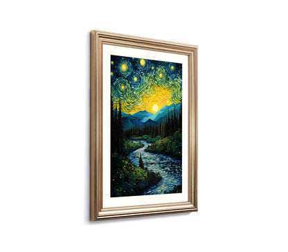 A Starry Night in Oregon: Green and Gold