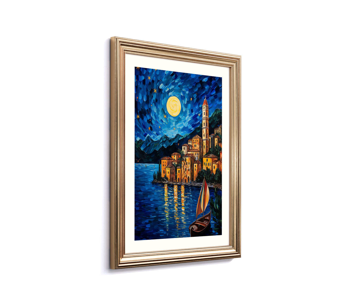 A Starry Night in Italy: Coastal Village