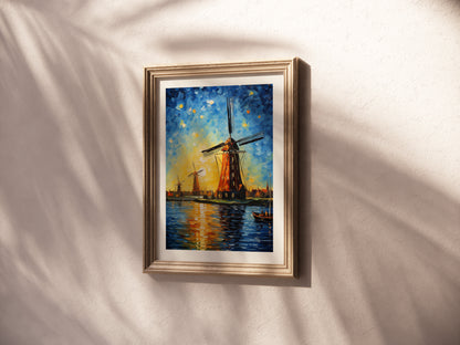 A Starry Night in Netherlands: Windmill Legacy