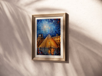 A Starry Night in France: Louvre Glow