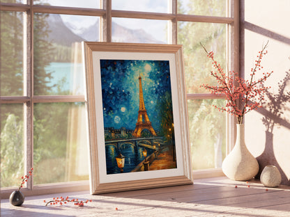 A Starry Night in France: Eiffel Sparkle